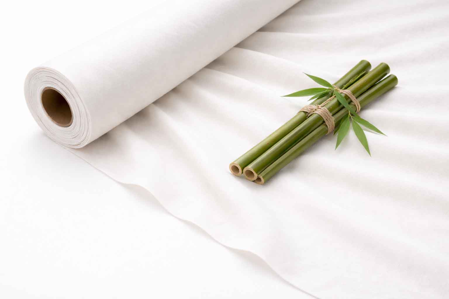 Rollo Mantel Bambulux 1x25m Blanco
