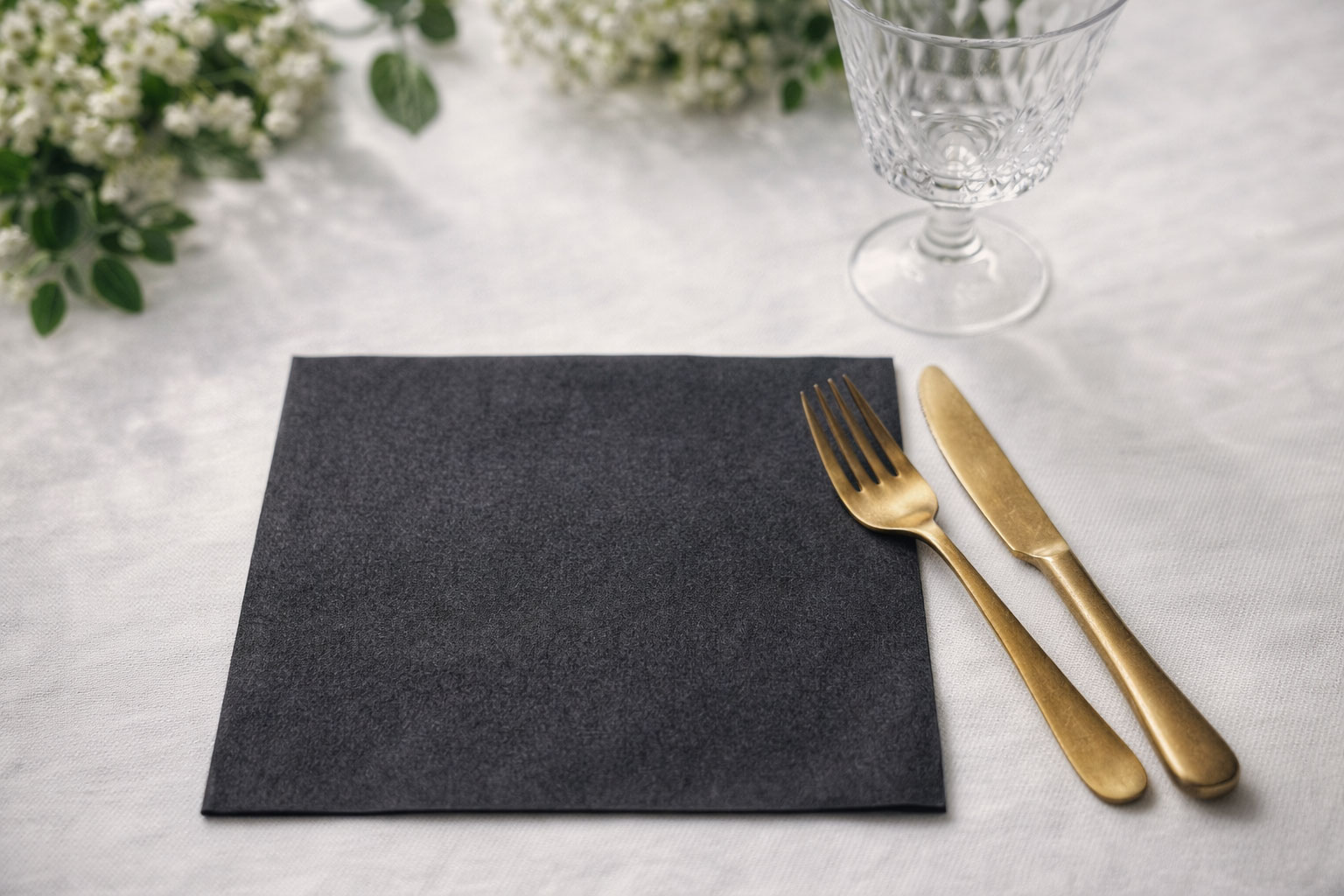 Servilletas Bambutex 48x48cm Negro, 300uds