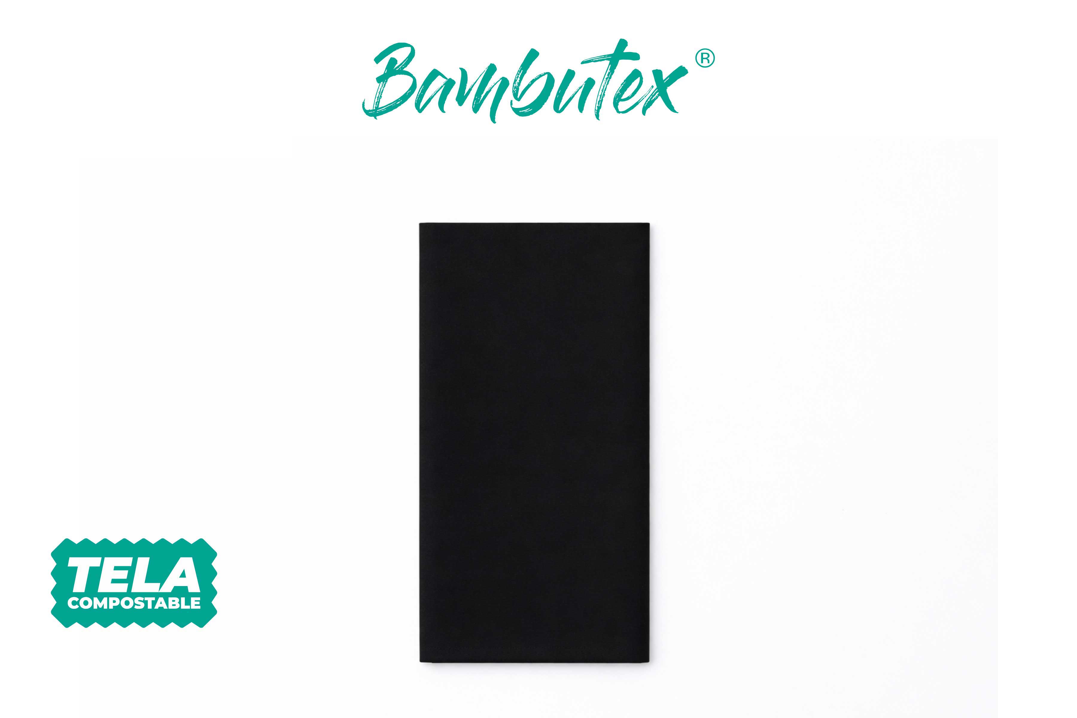 Servilletas Bambutex 48x48cm 1/8 L Negro, 360uds