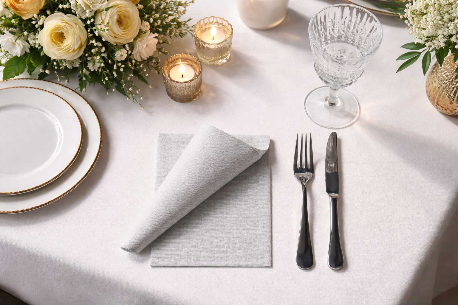 Servilletas Bambutex 30x40cm 1/4 Deco. Capri Gris, 600uds