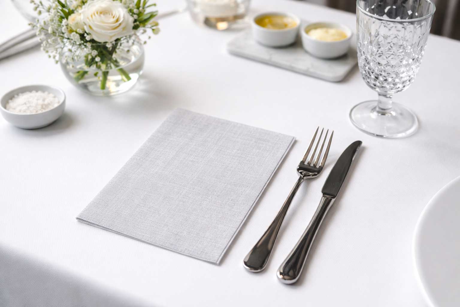 Servilletas Bambutex 30x40cm 1/4 Deco. Capri Gris, 600uds