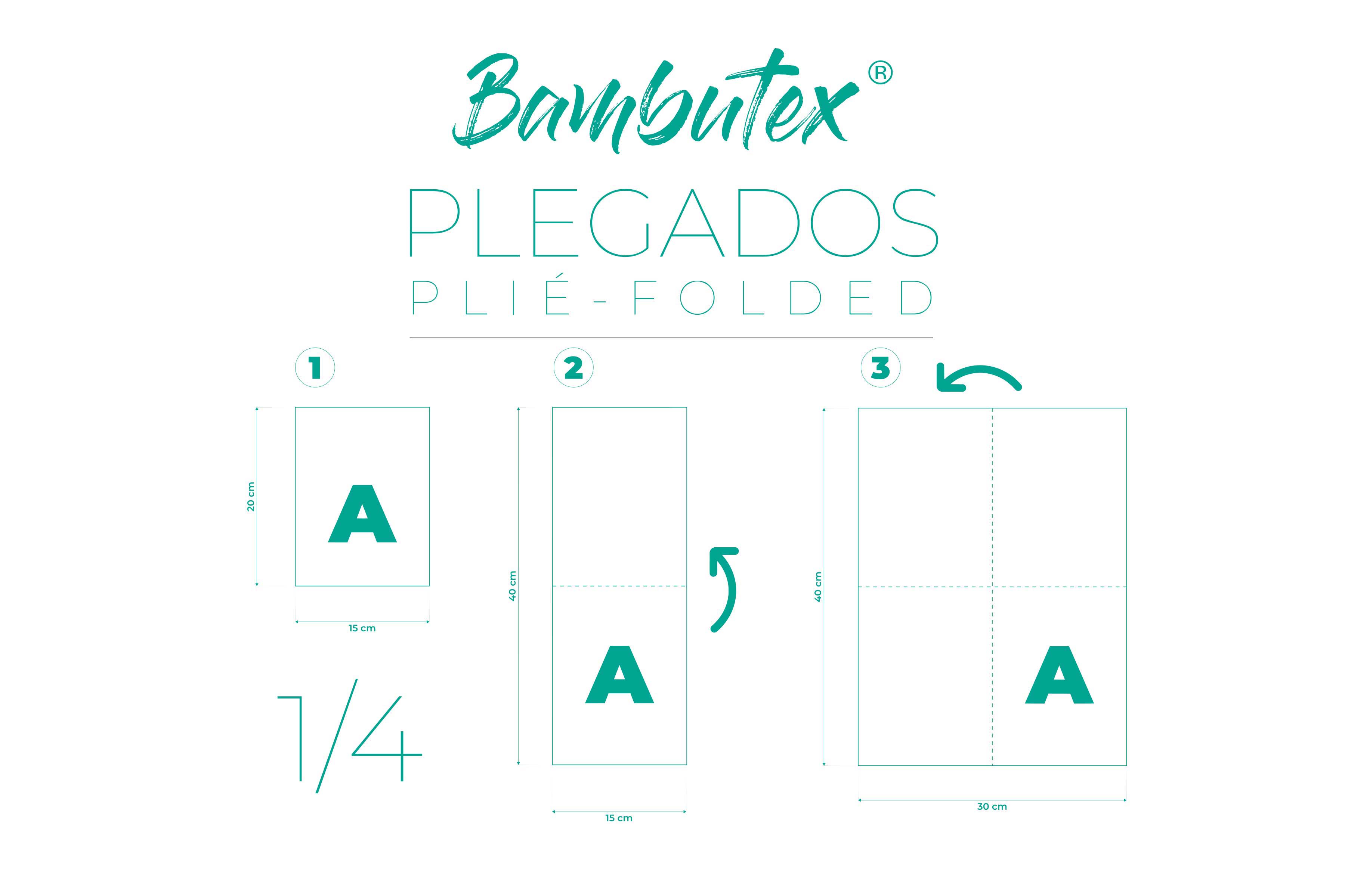 Servilletas Bambutex 30x40cm 1/4 Deco. Capri Melocotón, 600uds