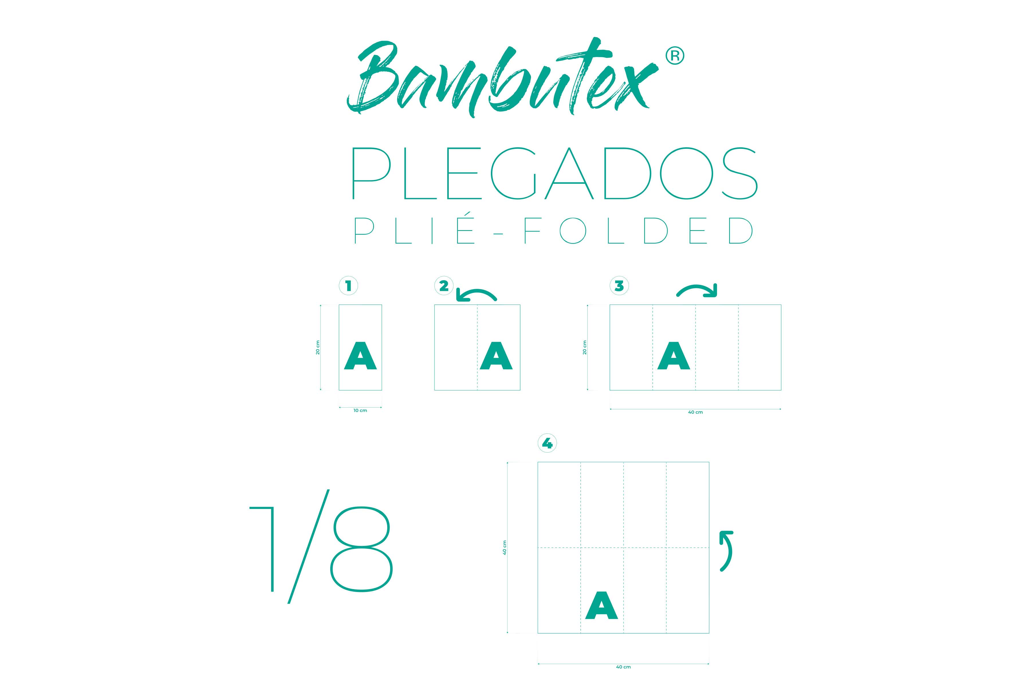 Servilletas Bambutex 40x40cm 1/8 Deco. Esparta Crema, 400uds
