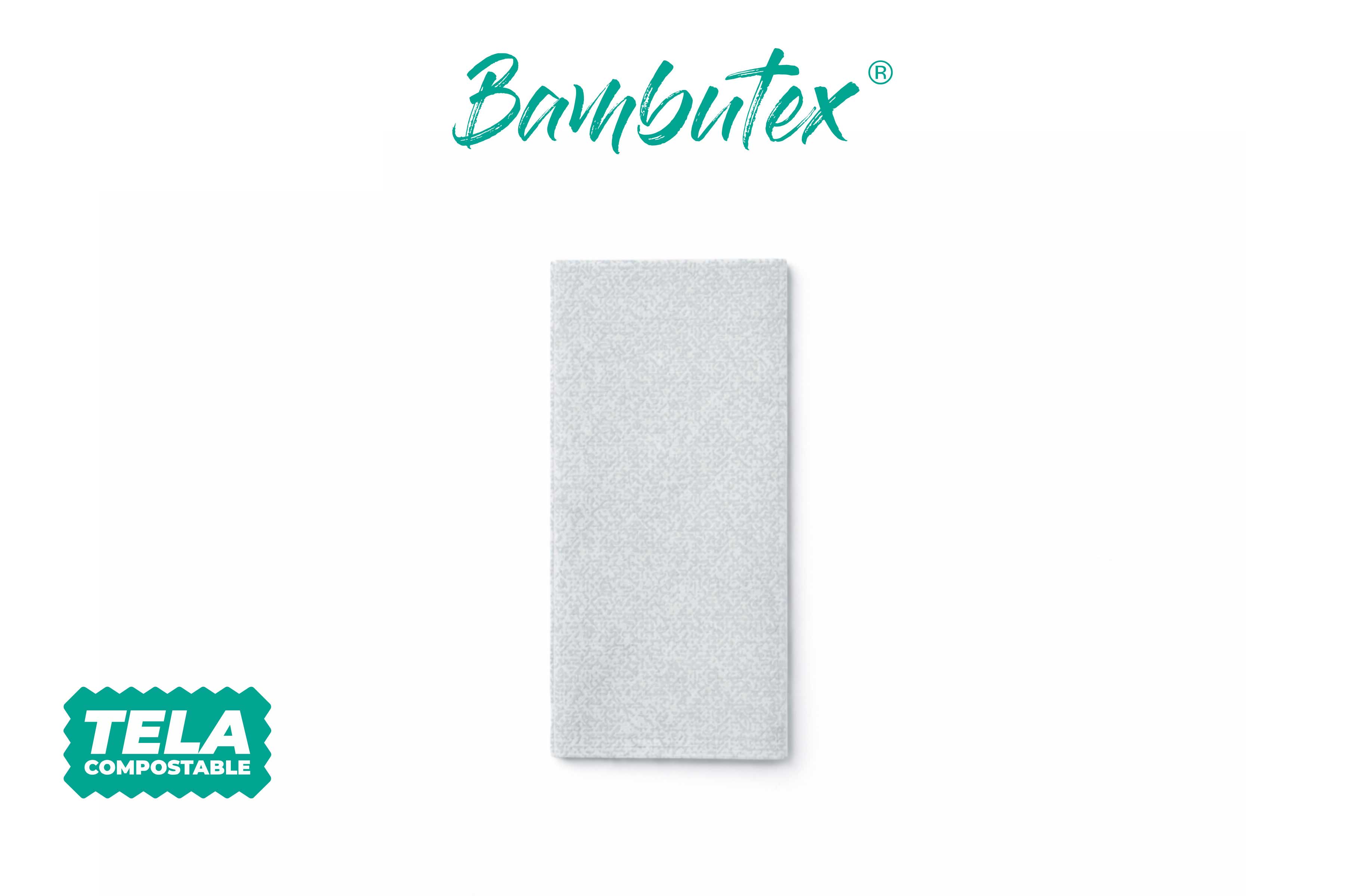 Servilletas Bambutex 40x40cm 1/8 Deco. Esparta Gris, 400uds