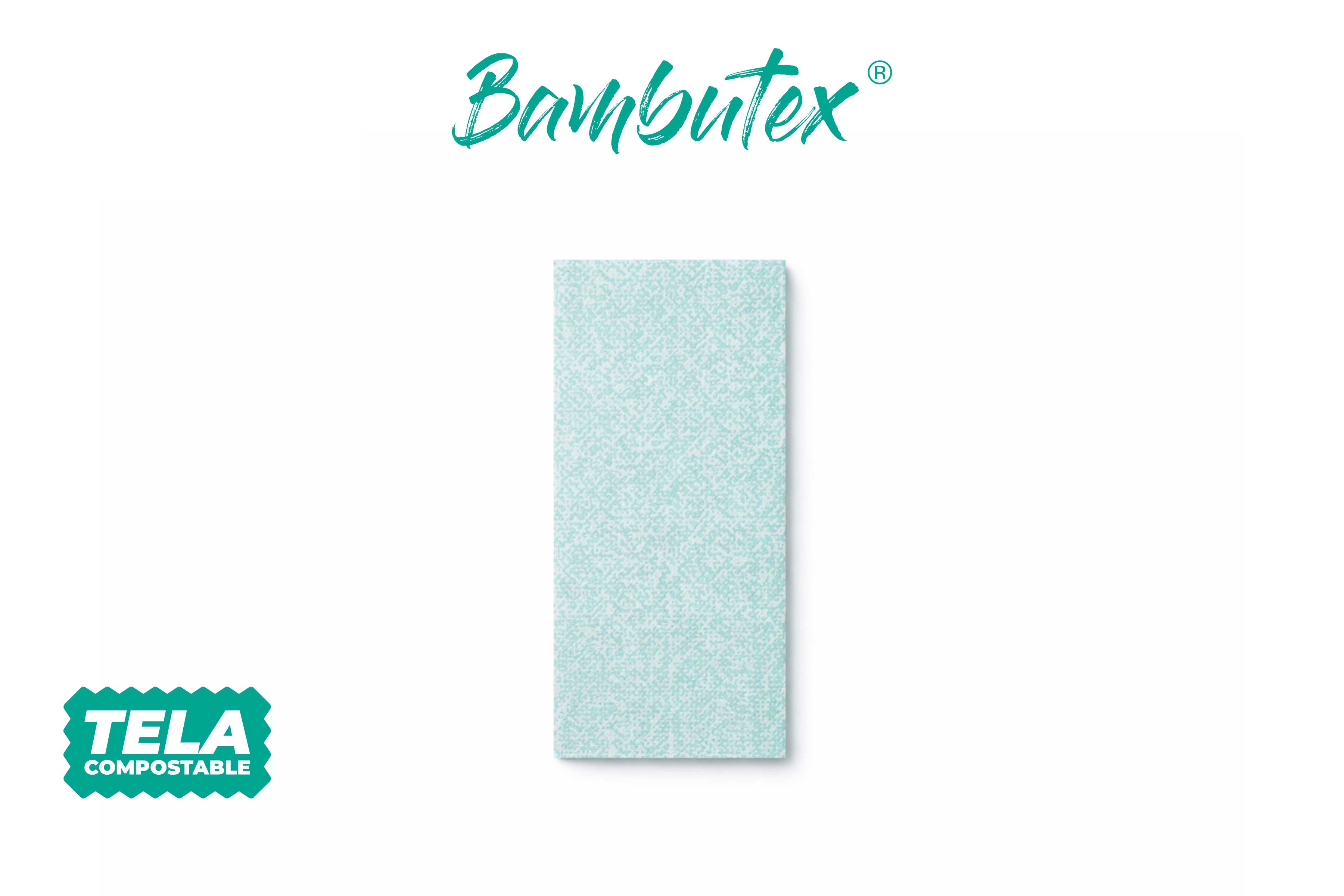 Servilletas Bambutex 40x40cm 1/8 Deco. Esparta Turquesa, 400uds