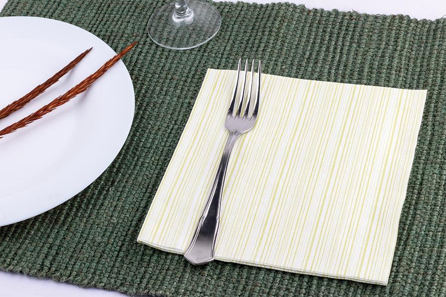 ; Servilletas Bambutex 40x40cm Deco. Basic Pistacho, 600uds