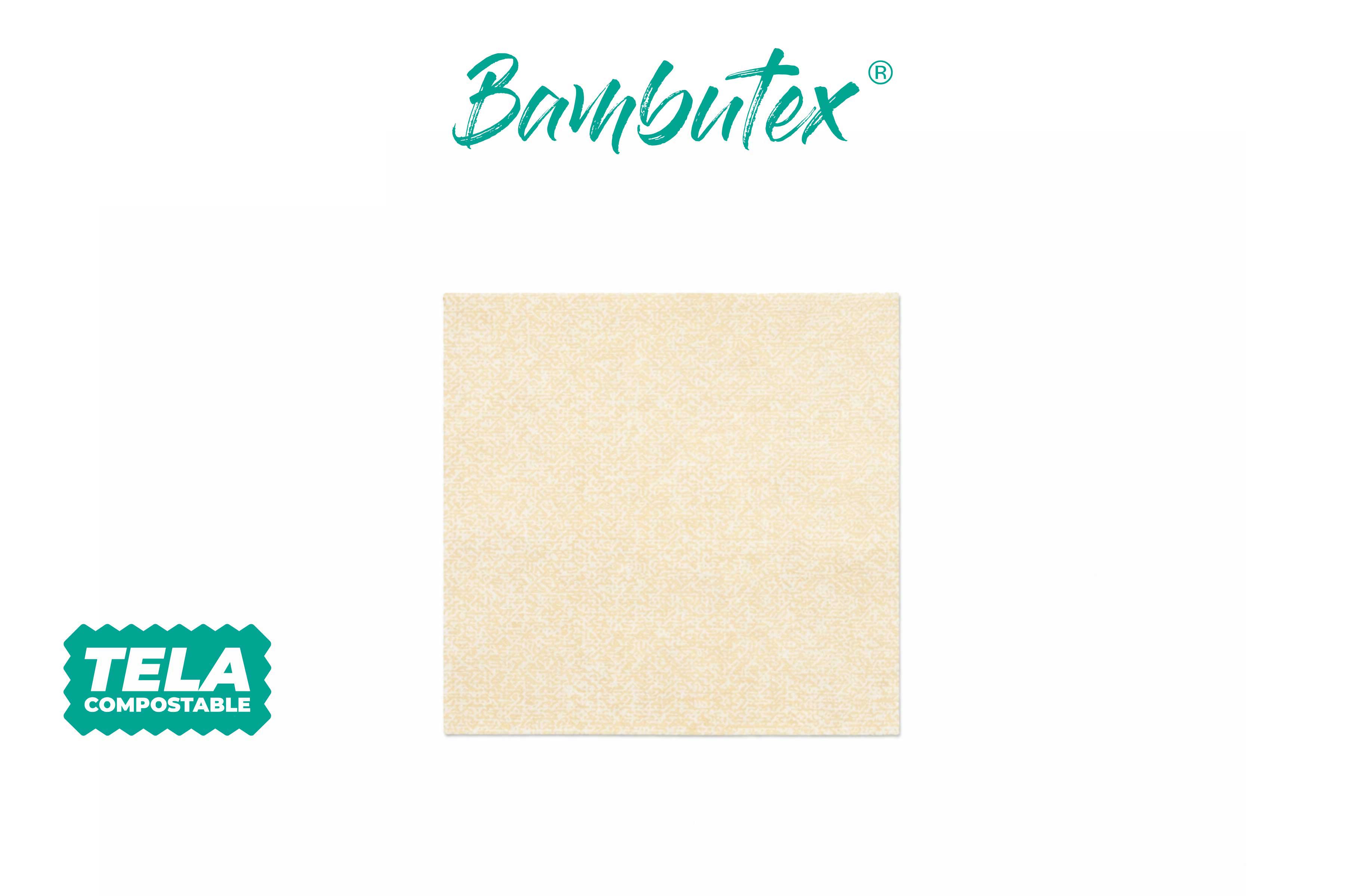 Servilletas Bambutex 40x40cm Deco. Esparta Crema, 600uds