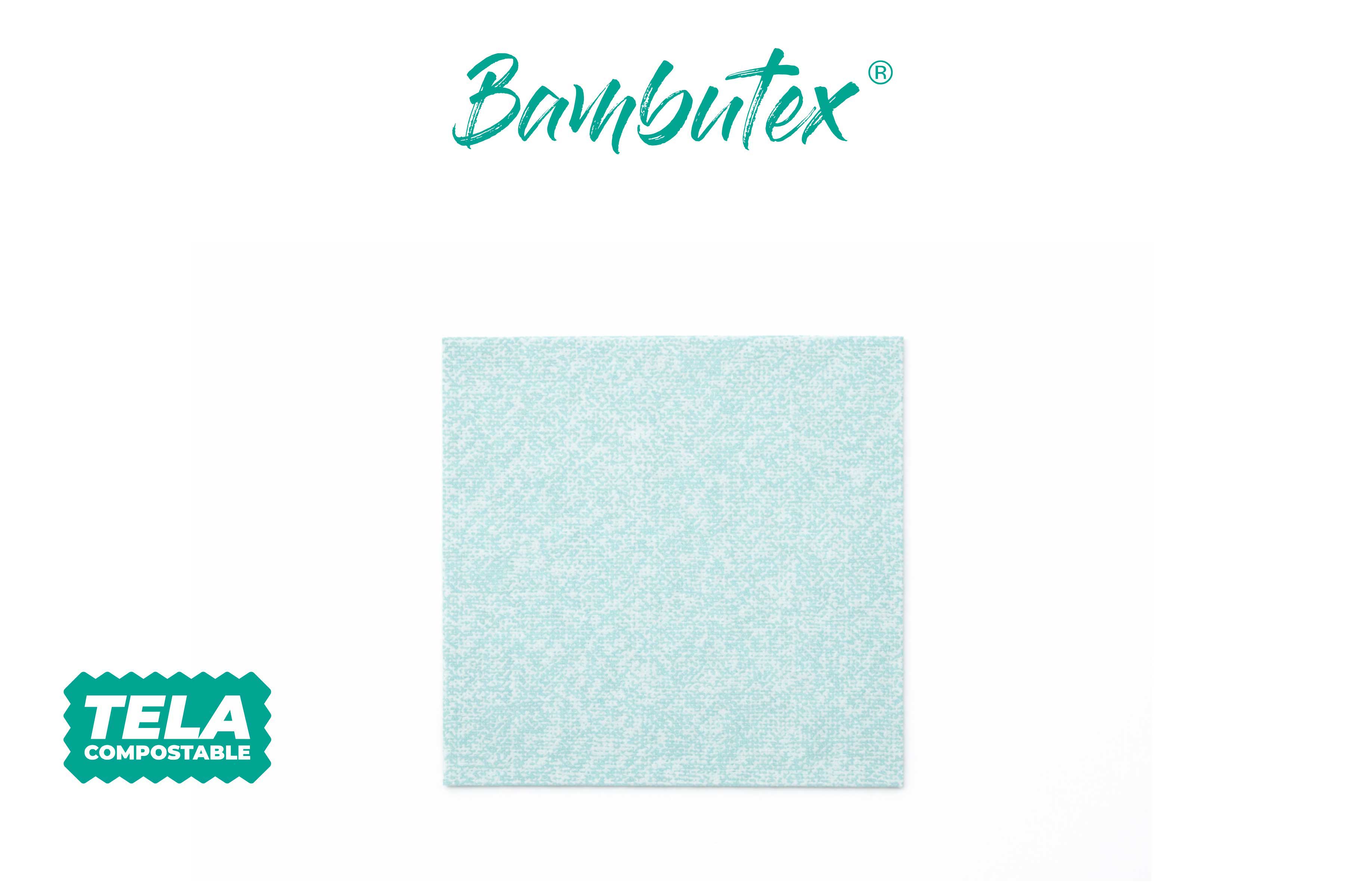 Servilletas Bambutex 40x40cm Deco. Esparta Turquesa, 600uds