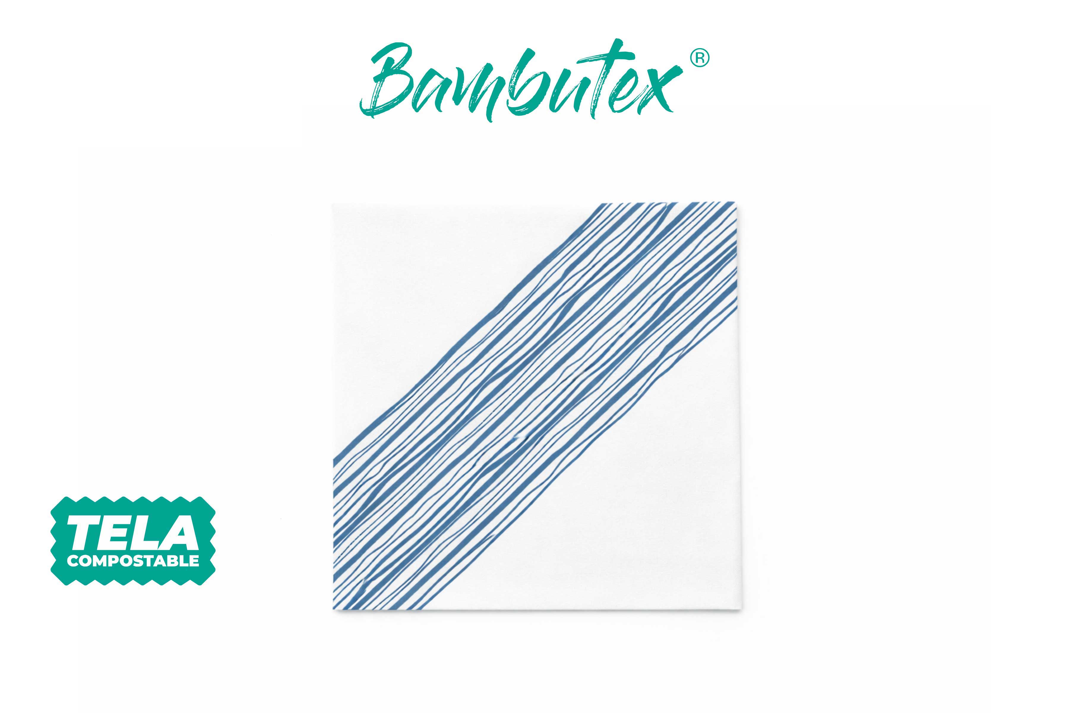 Servilletas Bambutex 40x40cm Deco. Ibiza Azul, 600uds