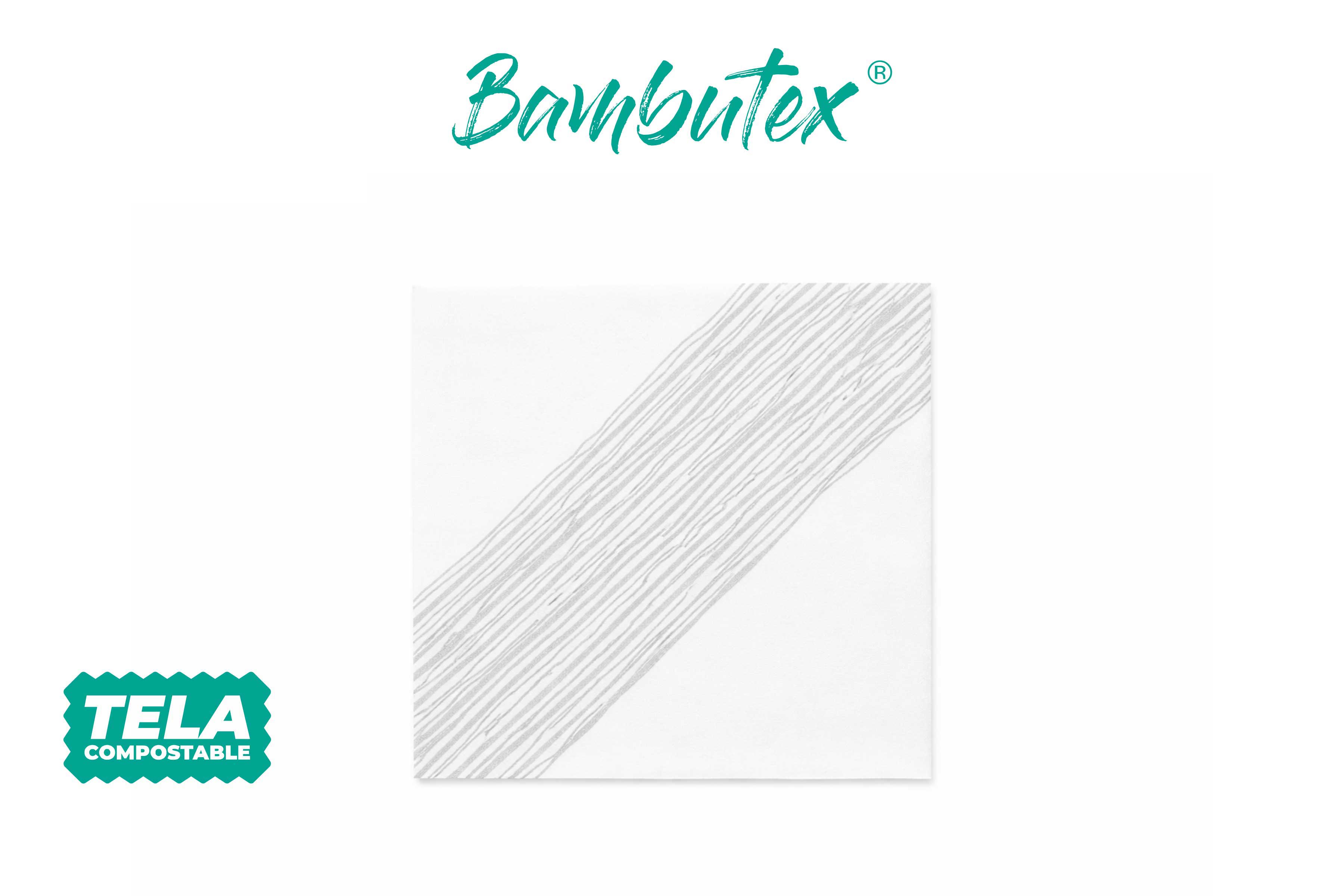 Servilletas Bambutex 40x40cm Deco. Ibiza Gris, 600uds