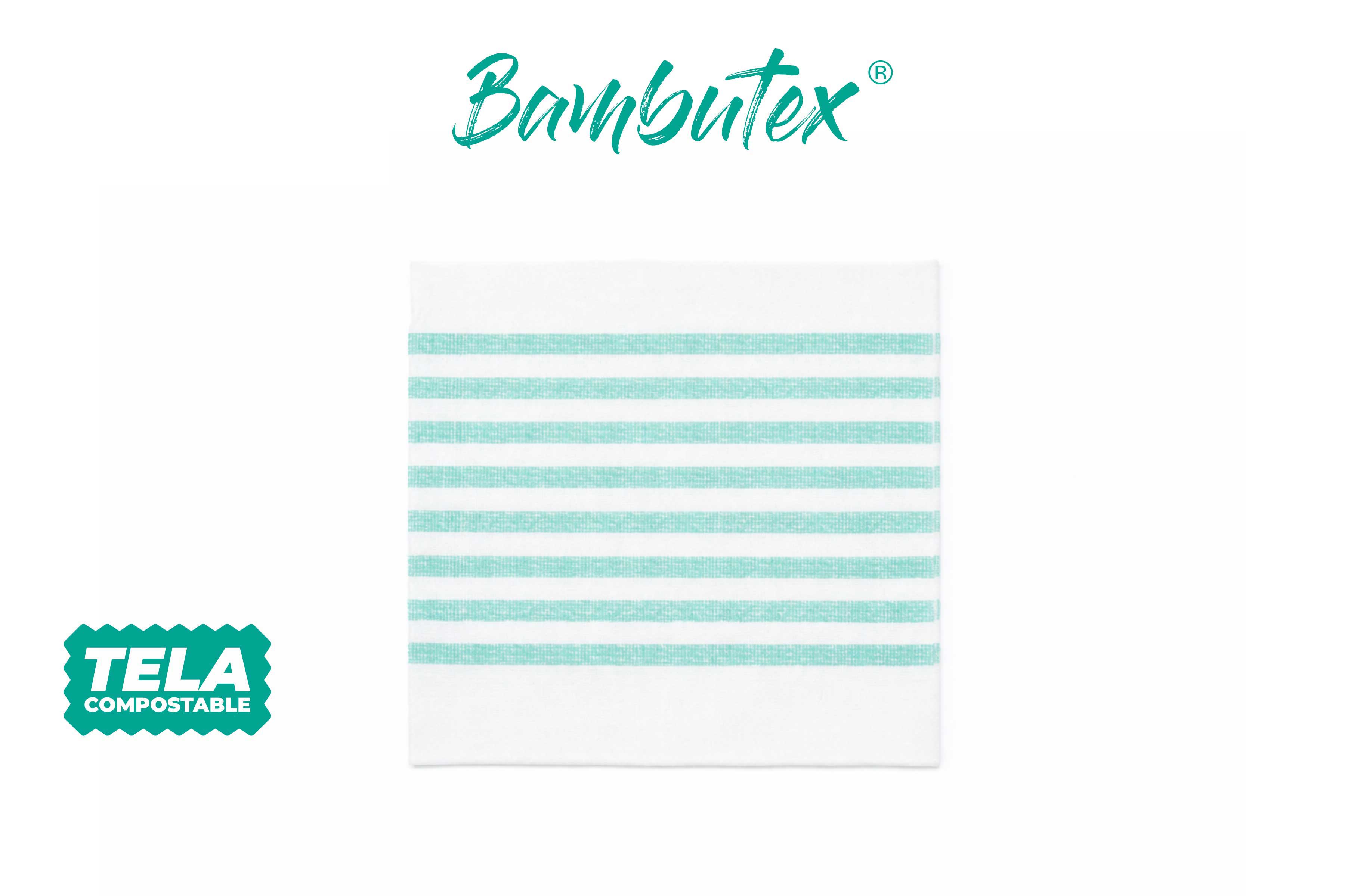 Servilletas Bambutex 40x40cm Deco. Marino Agua Marina, 600uds
