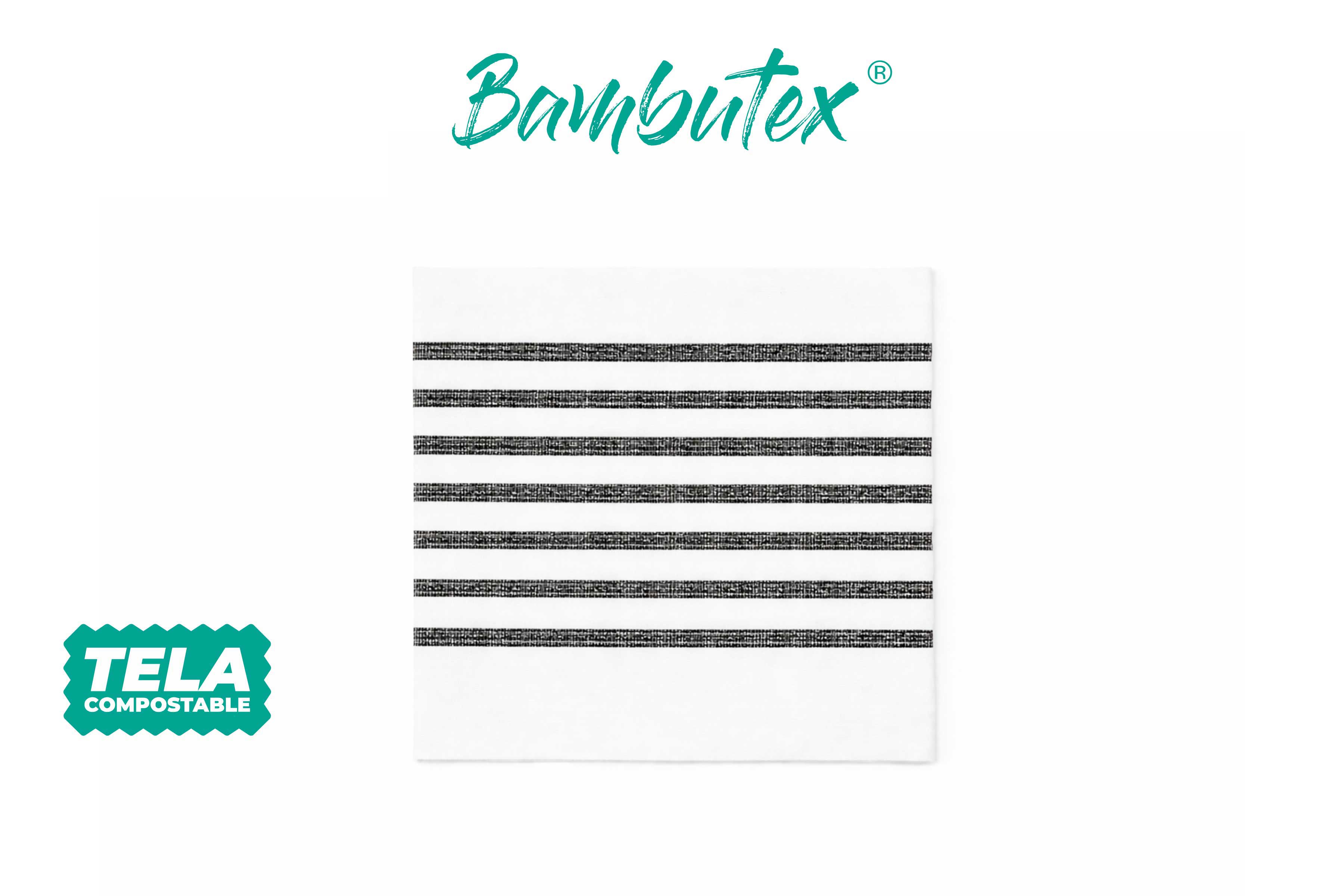 Servilletas Bambutex 40x40cm Deco. Marino Negro, 600uds