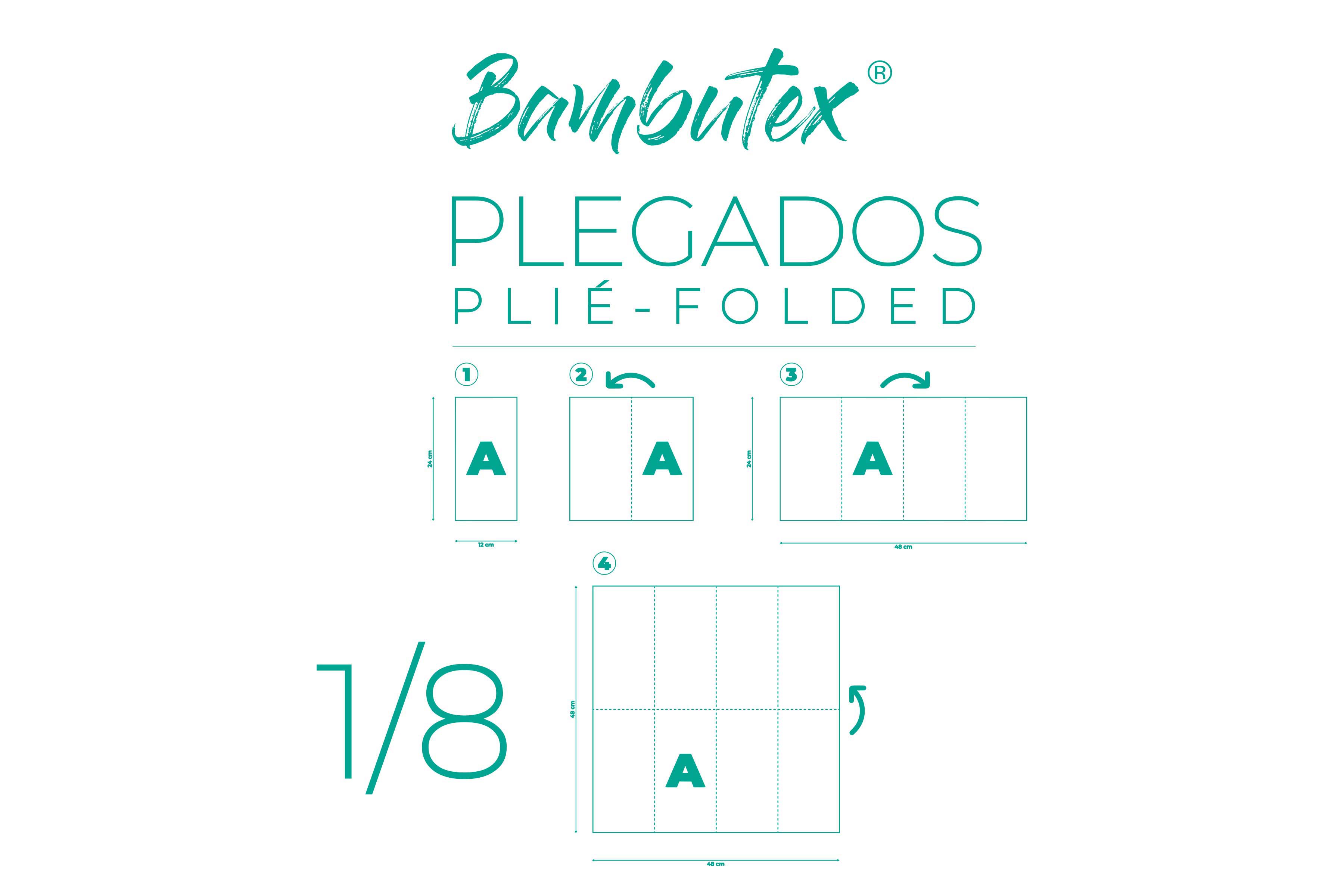 Servilletas Bambutex 48x48cm 1/8 Deco. Capri Agua Marina, 360uds