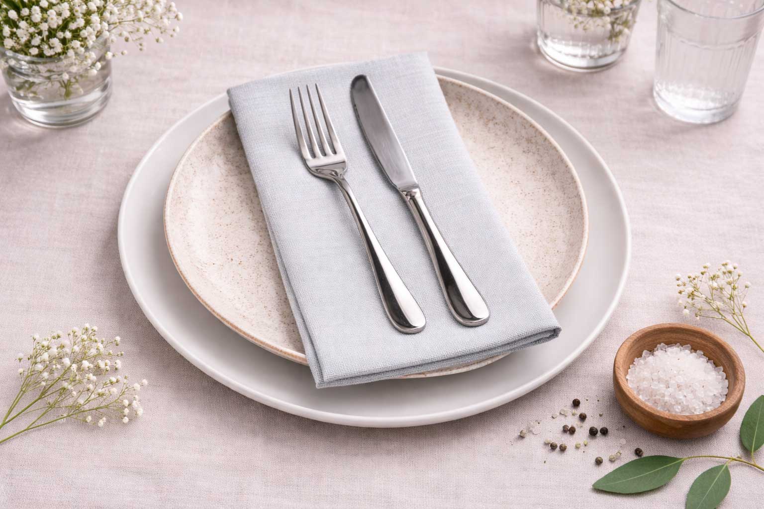 Servilletas Bambutex 48x48cm 1/8 Deco. Capri Gris, 360uds