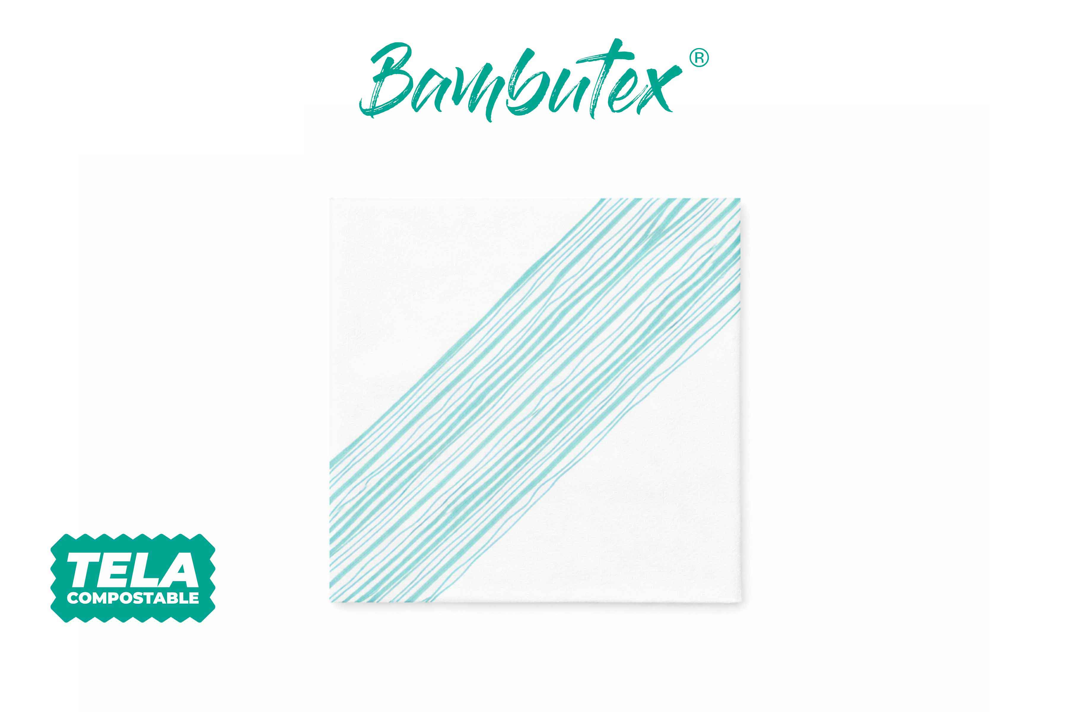 Servilletas Bambutex 48x48cm Deco. Ibiza Agua Marina, 300uds