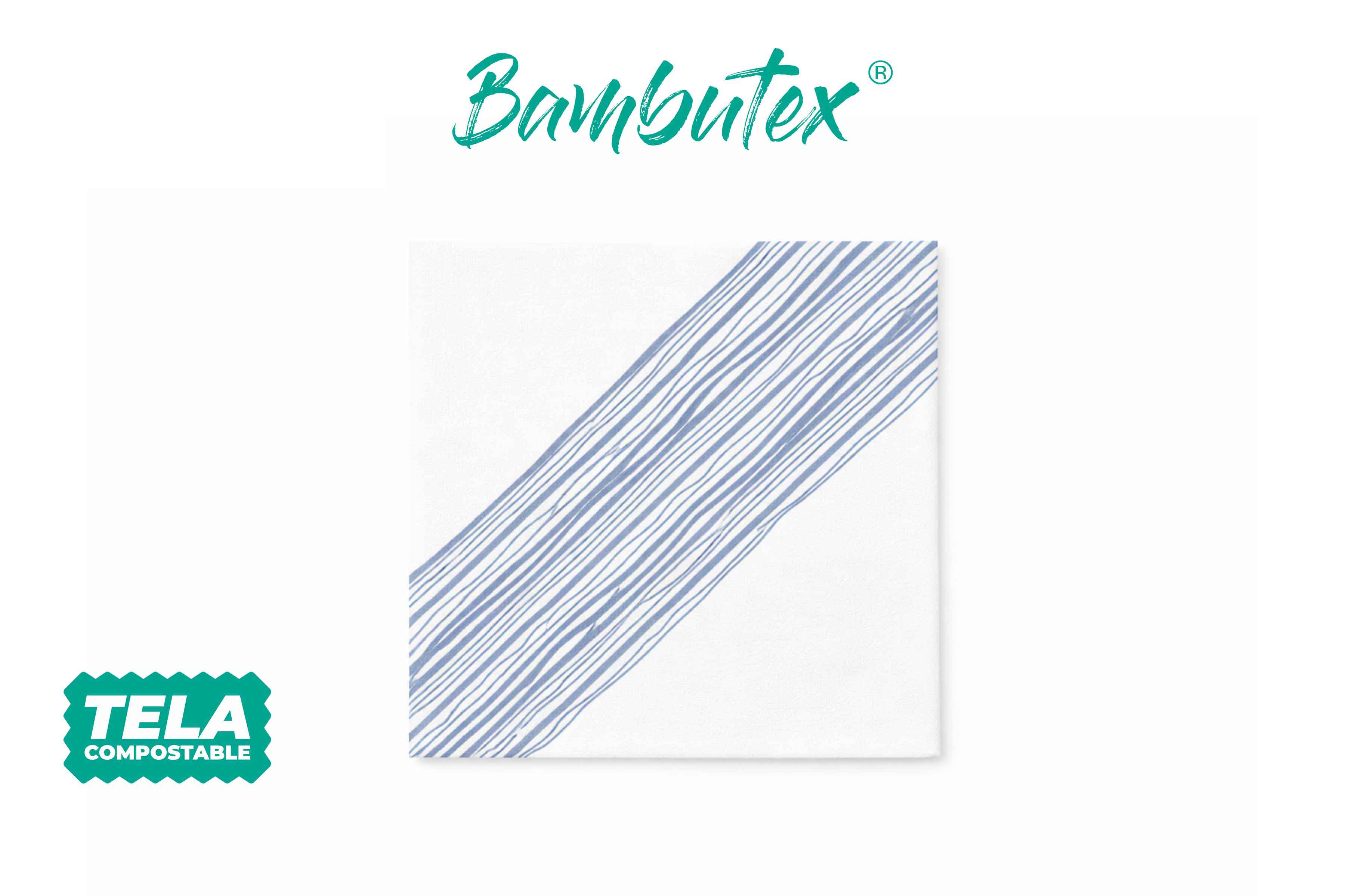 Servilletas Bambutex 48x48cm Deco. Ibiza Azul, 300uds