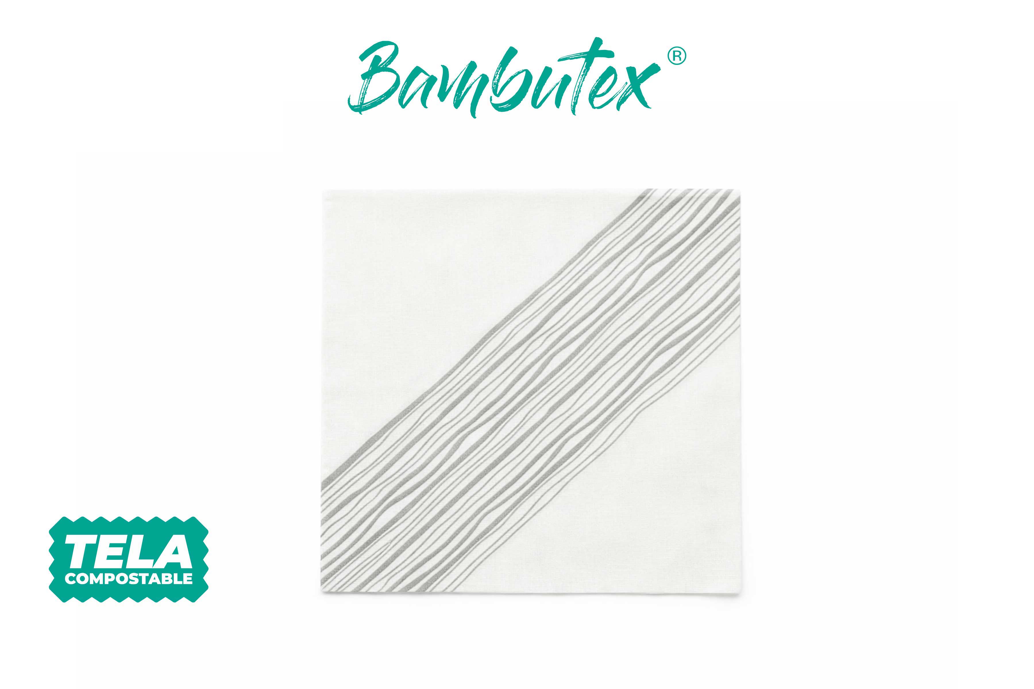 Servilletas Bambutex 48x48cm Deco. Ibiza Gris, 300uds