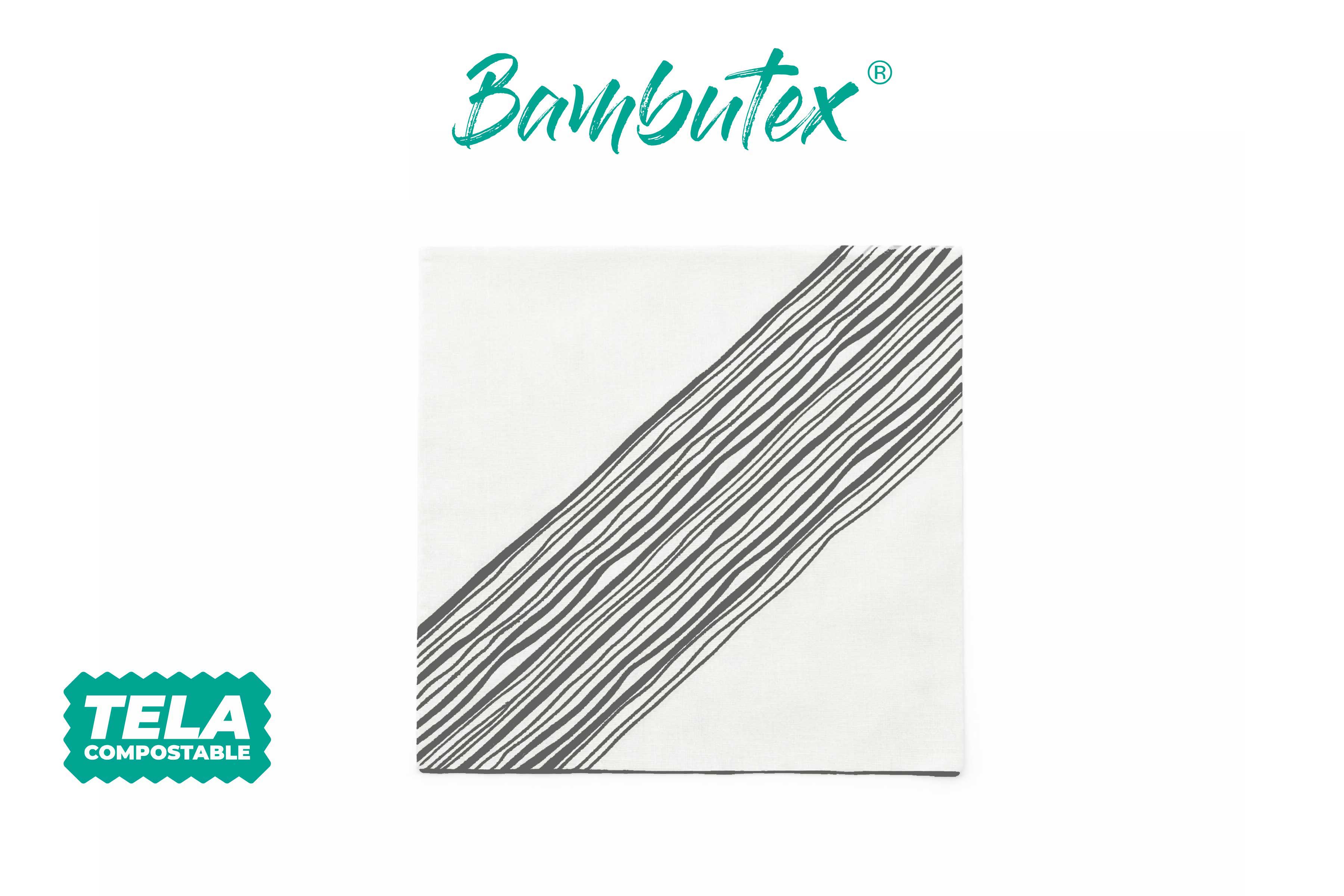 Servilletas Bambutex 48x48cm Deco. Ibiza Negro, 300uds