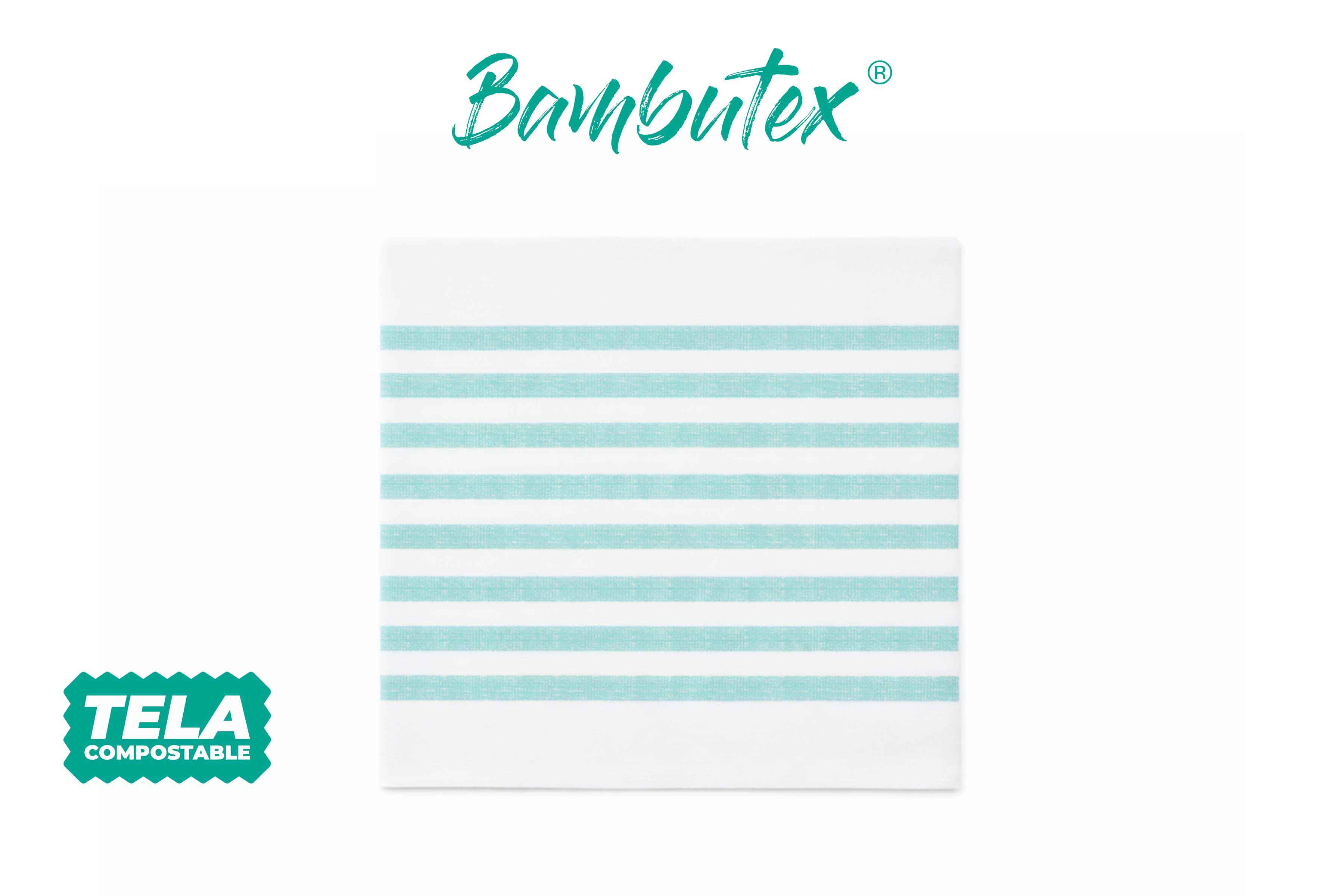 Servilletas Bambutex 48x48cm Deco. Marino Agua Marina, 300uds