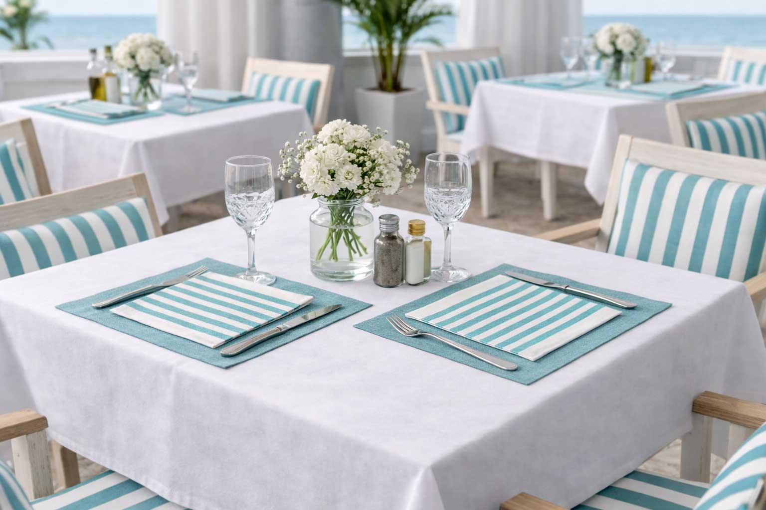 Servilletas Bambutex 48x48cm Deco. Marino Agua Marina, 300uds