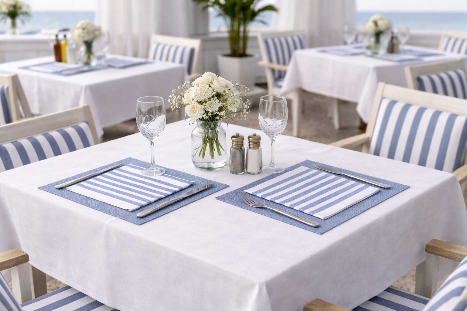 Servilletas Bambutex 48x48cm Deco. Marino Azul, 300uds