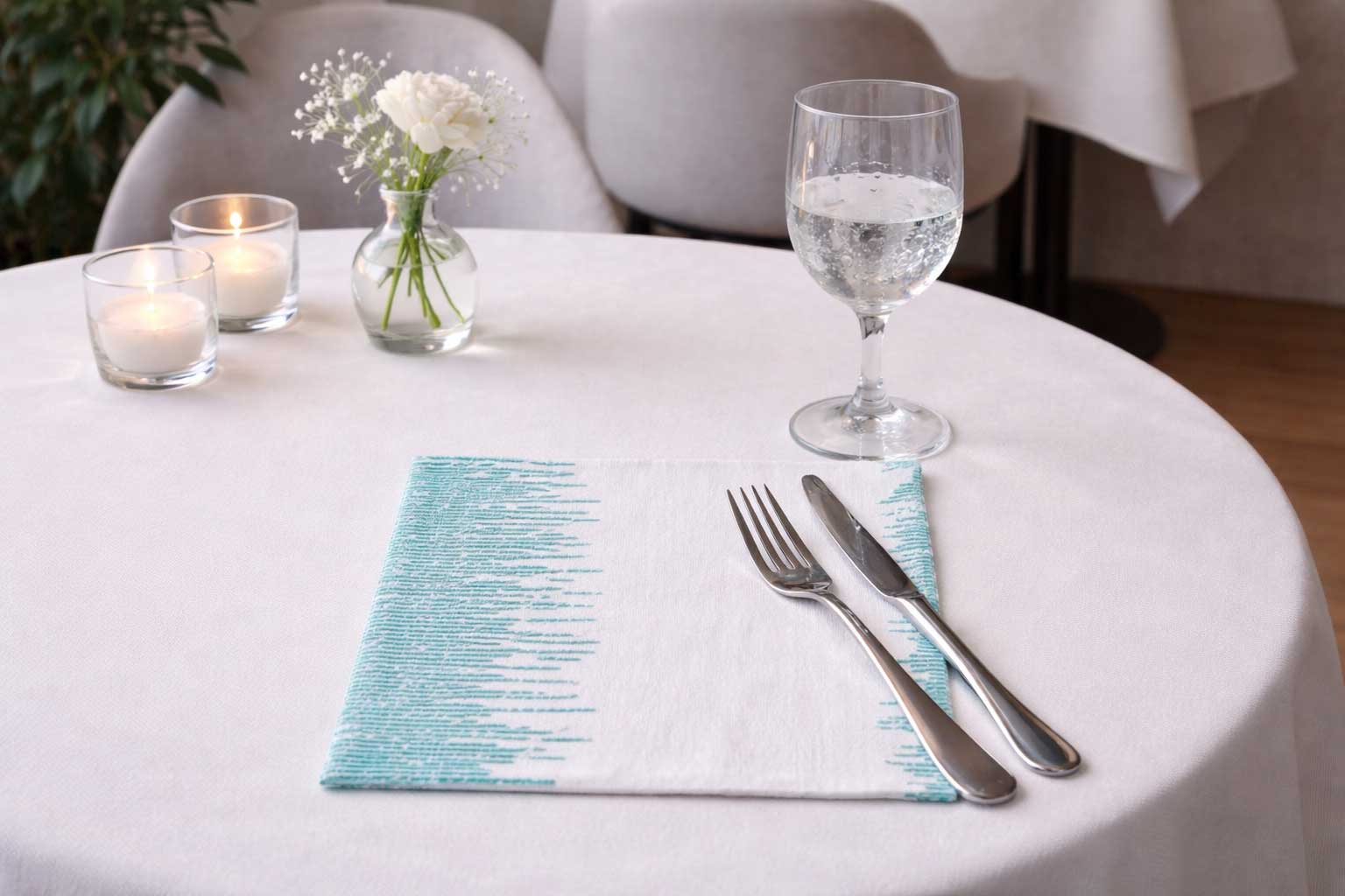 Servilletas Bambutex 48x48cm Deco. Sonora Agua Marina, 300uds