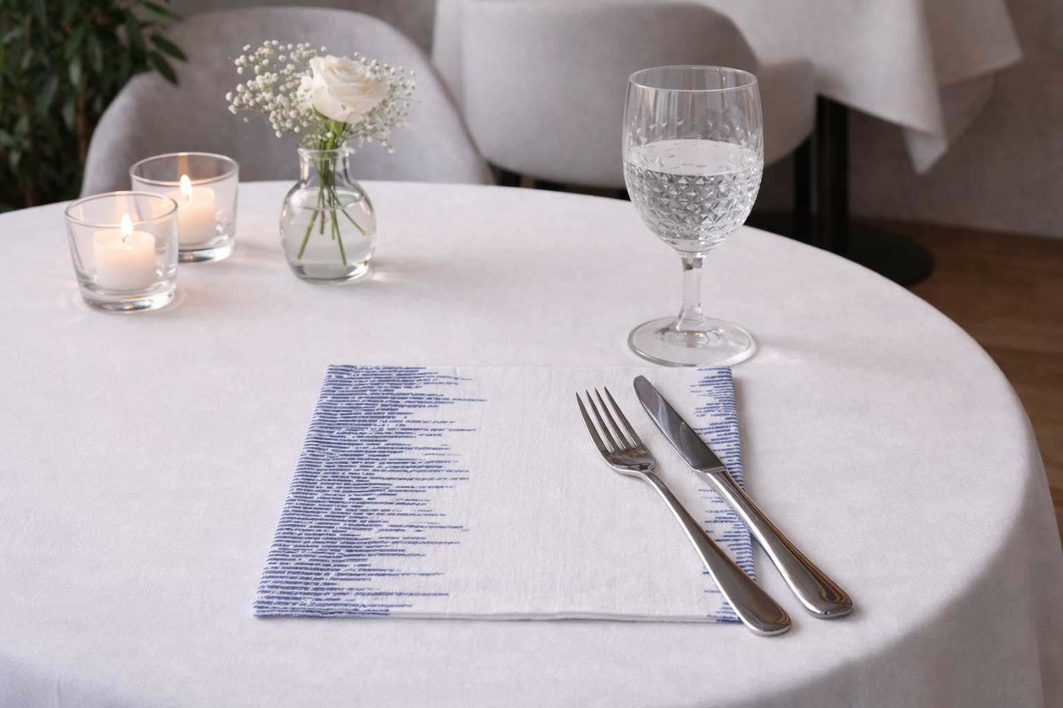 Servilletas Bambutex 48x48cm Deco. Sonora Azul, 300uds