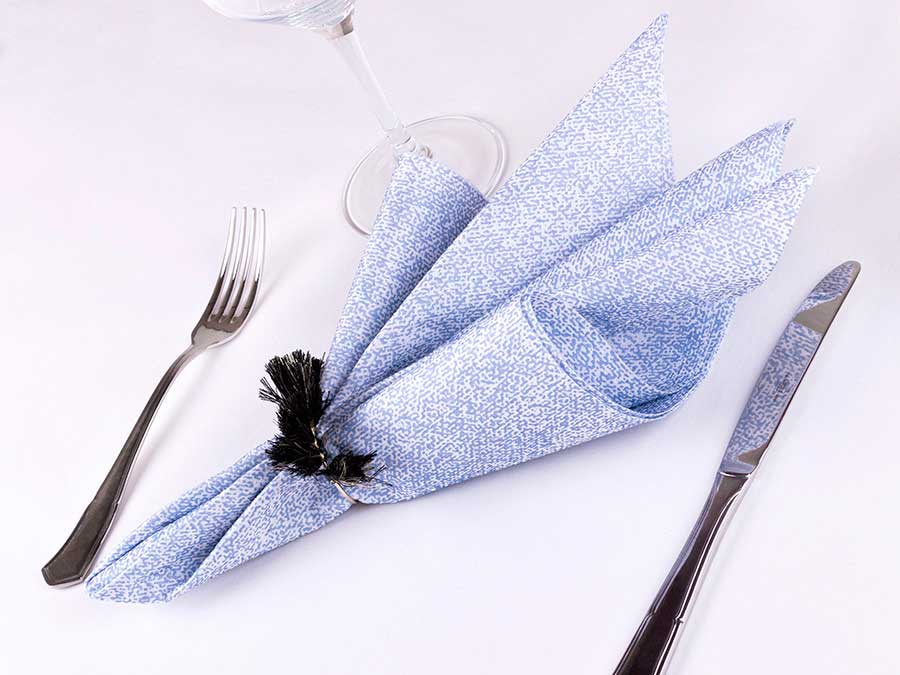 ; Servilletas Bambutex 50x50cm Deco. Esparta Azul Imp. 2 Caras, 200uds