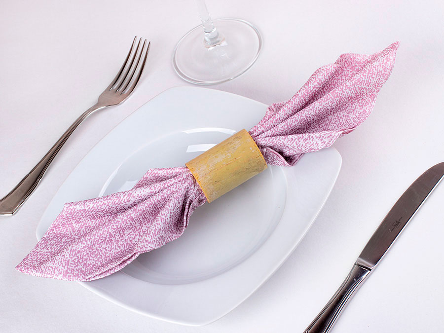 ; Servilletas Bambutex 50x50cm Deco. Esparta Burdeos Imp. 2 Caras, 200uds