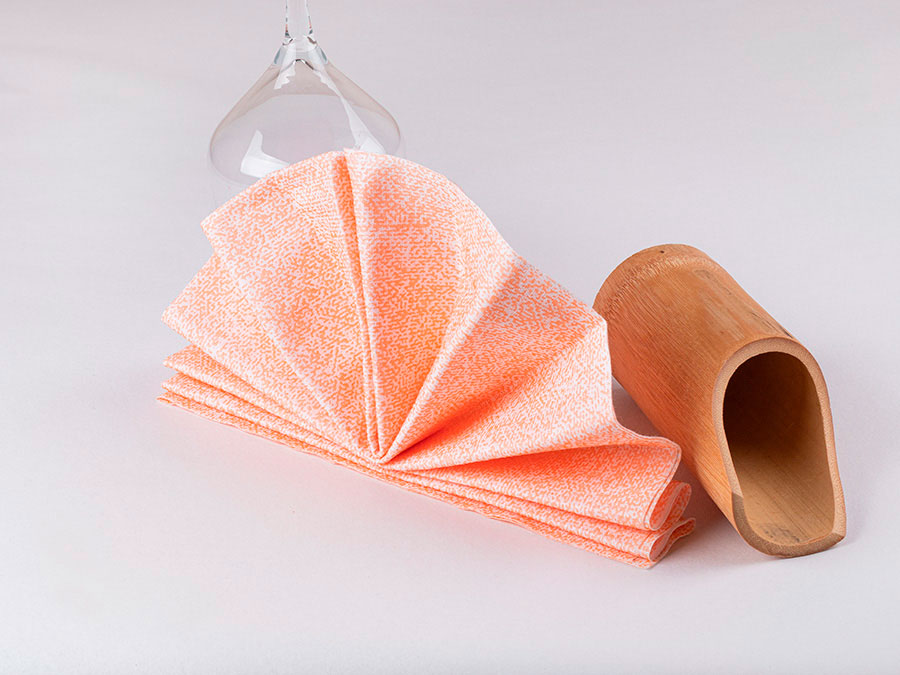 ; Servilletas Bambutex 50x50cm Deco. Esparta Naranja Imp. 2 Caras, 200uds