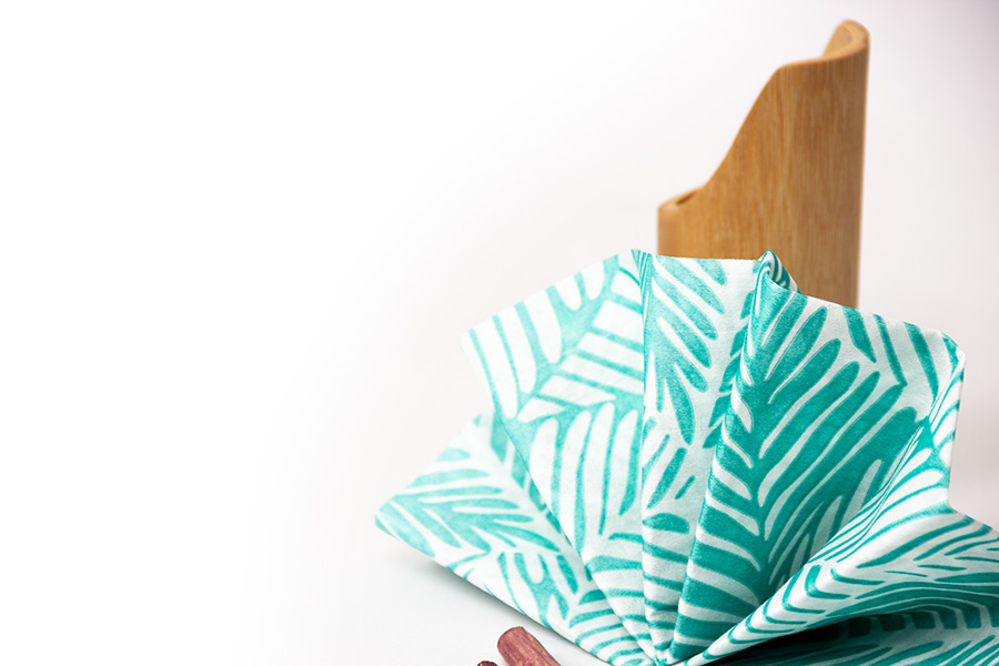 ; Servilletas Bambutex 50x50cm Deco. Tropical Turquesa, 200uds