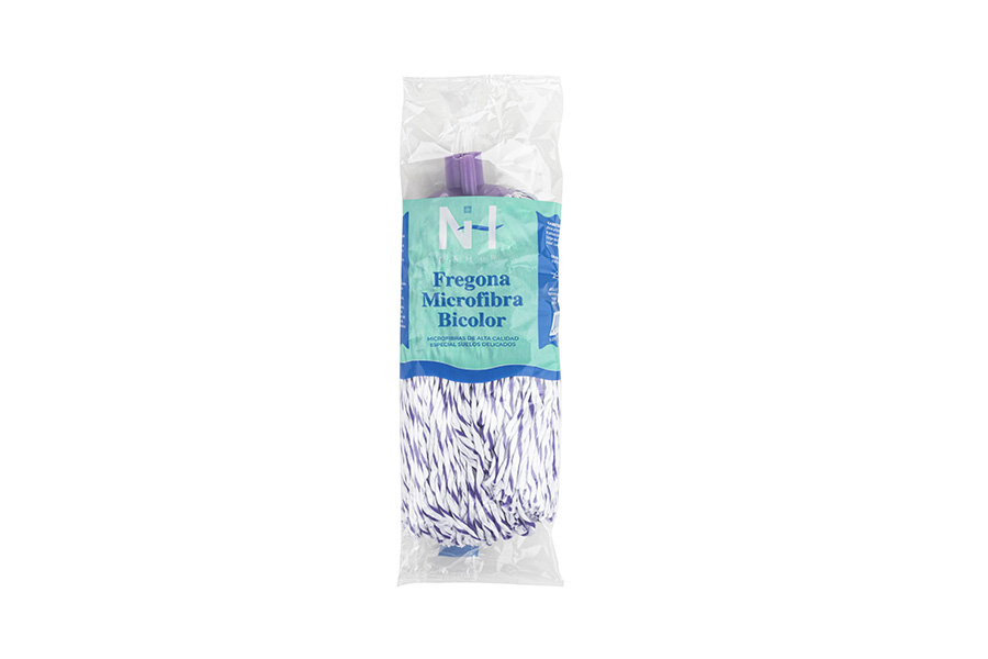 Fregona Microfibra 165gr Bicolor (Color 15% y Blanco 85%)