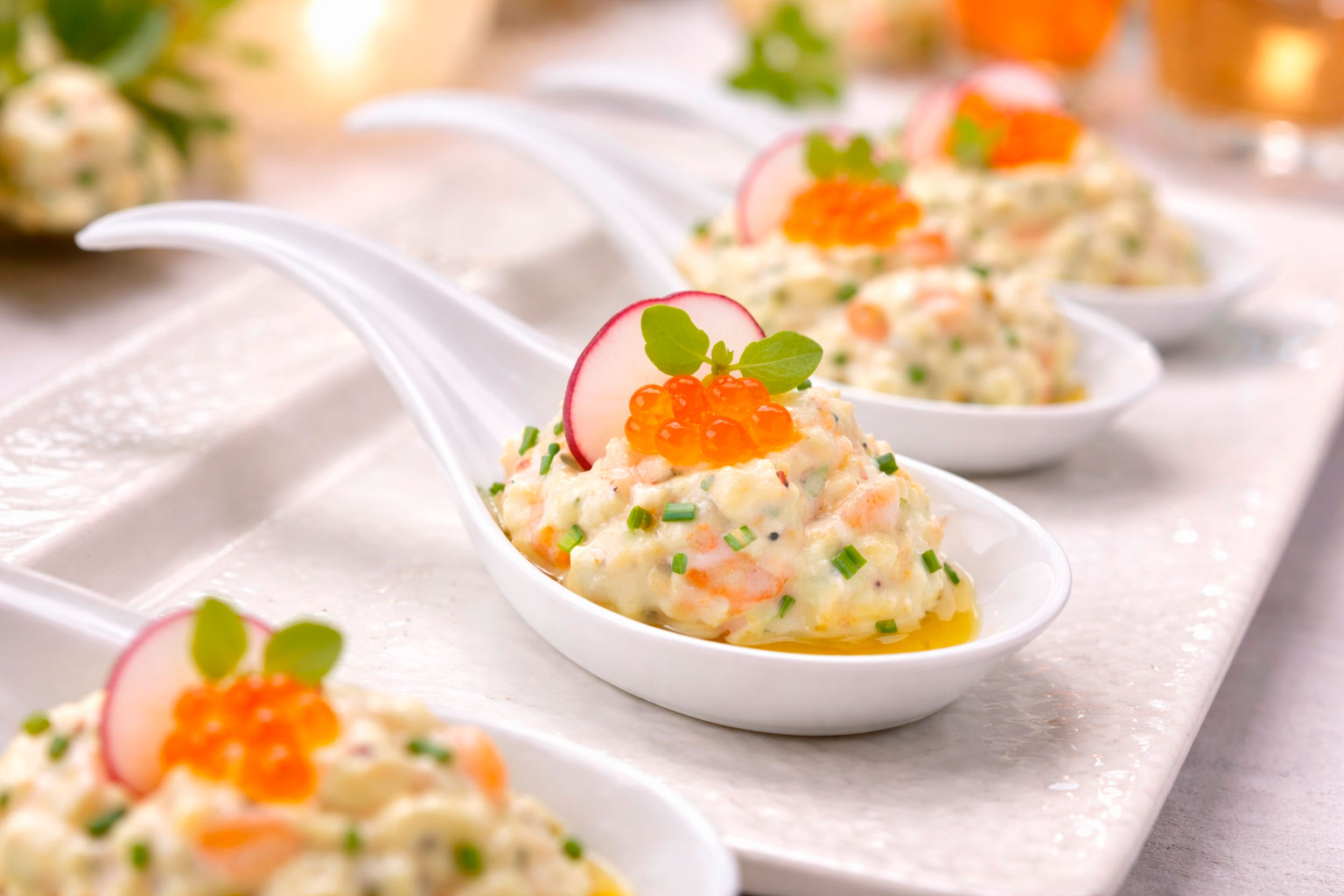 Cuchara Degustación Gourmet Blanca PS Reutilizable 12x3,6cm, 100uds x 20pq