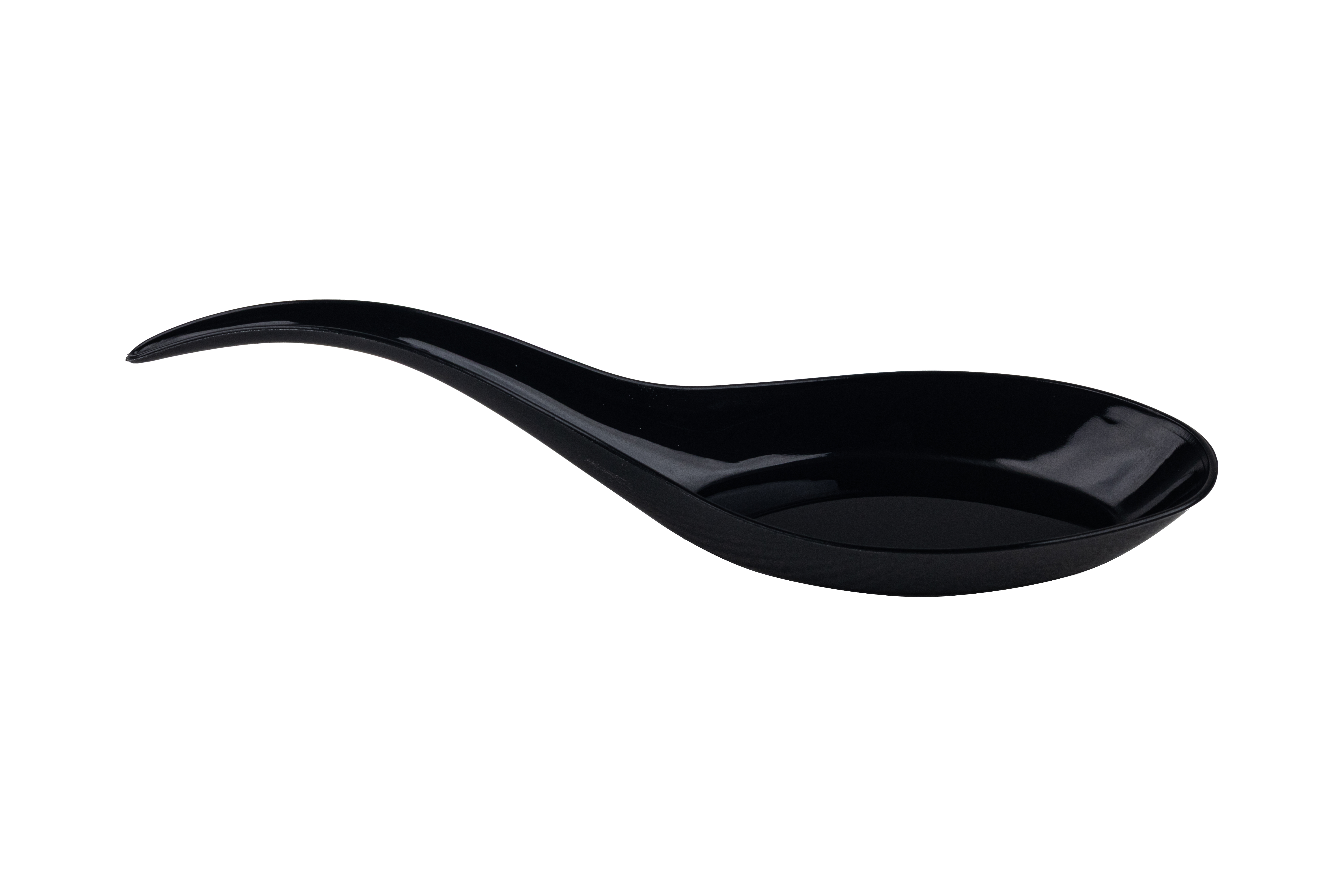 Cuchara Degustación Gourmet Negra PS Reutilizable 12x3,6cm, 100uds x 20pq