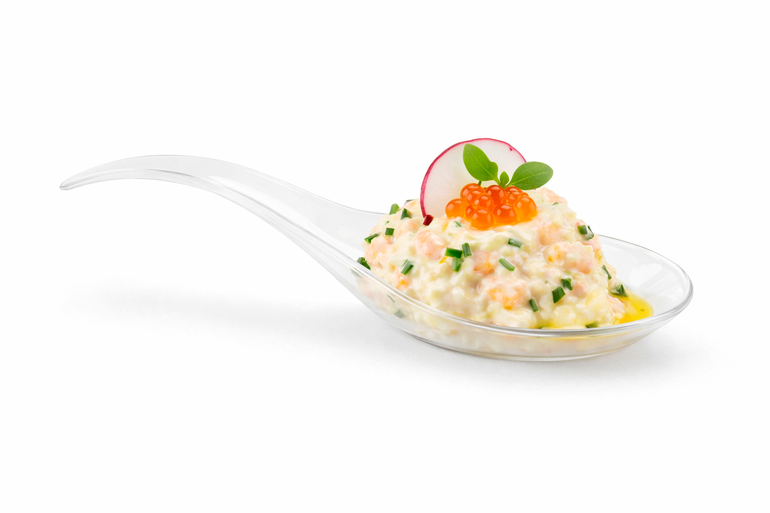 Cuchara Degustación Gourmet Trans PS Reutilizable, 100uds x 20pq