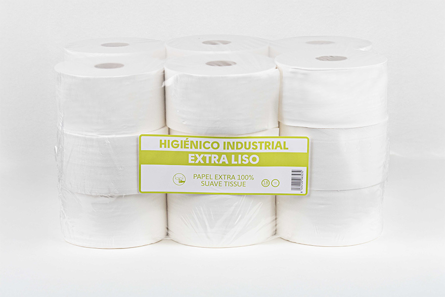 Higiénico Industrial Extra Liso 400gr, 18uds