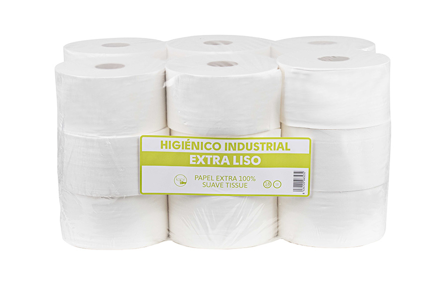 Higiénico Industrial Extra Liso 400gr, 18uds