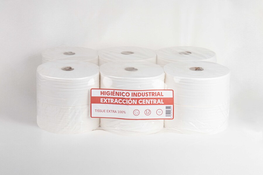 Higiénico Industrial Extra Liso Extracción Central 0,62kg, 12uds