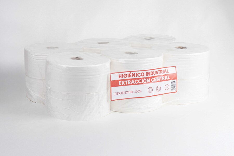 Higiénico Industrial Extra Liso Extracción Central 0,62kg, 12uds