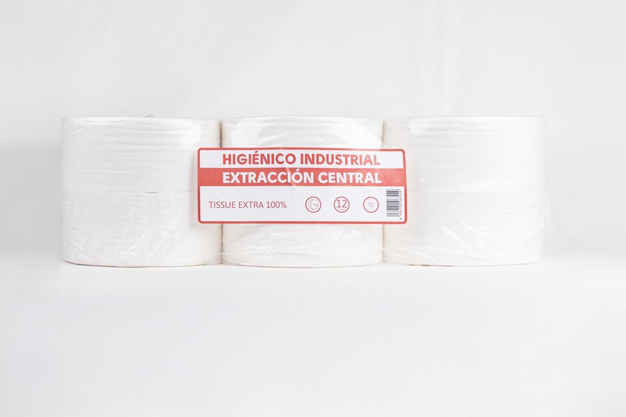 Higiénico Industrial Extra Liso Extracción Central 0,62kg, 12uds