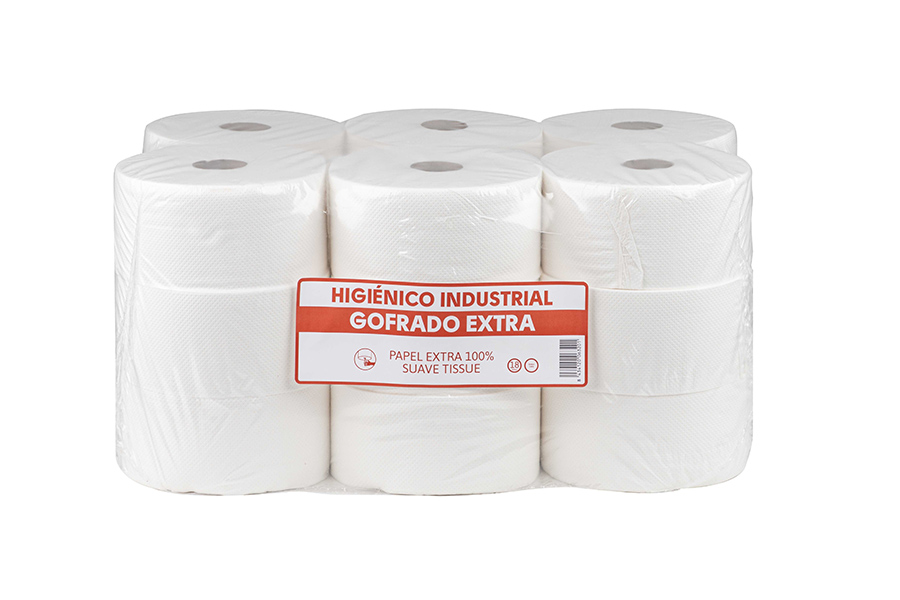 Higiénico Industrial Extra Gofrado 350gr, 18uds