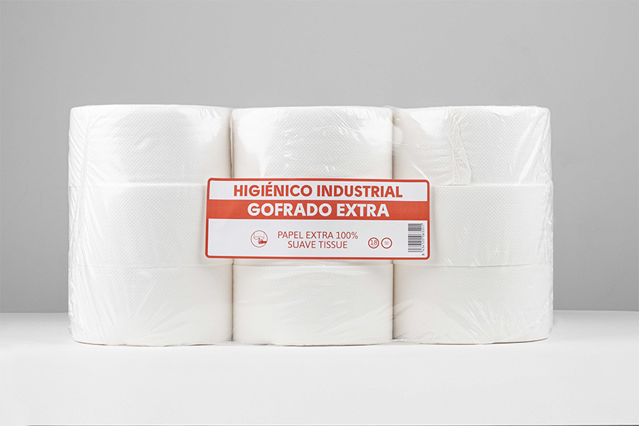Higiénico Industrial Extra Gofrado 350gr, 18uds