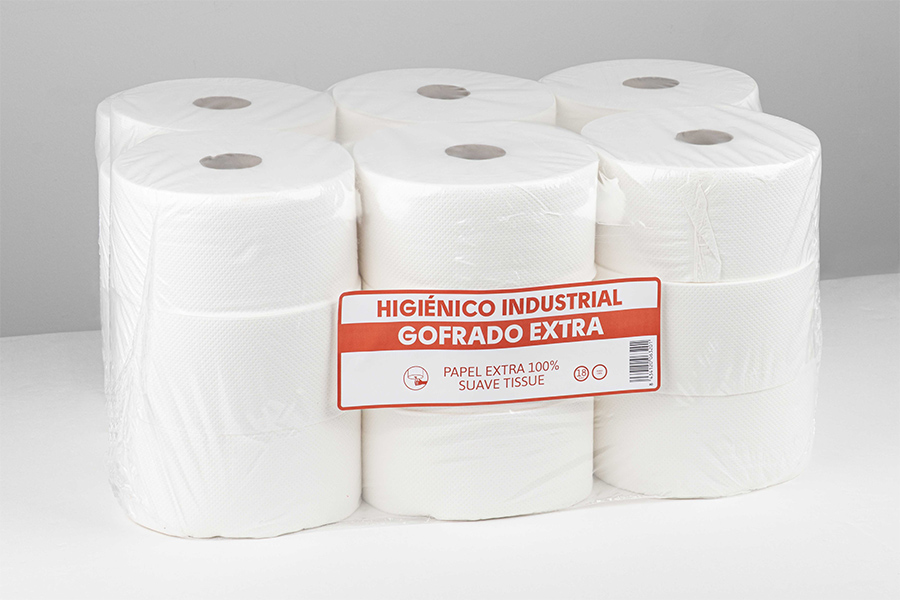Higiénico Industrial Extra Gofrado 350gr, 18uds