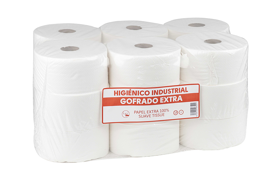 Higiénico Industrial Extra Gofrado 350gr, 18uds