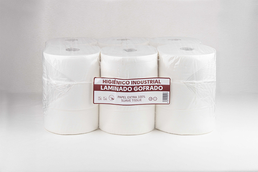 Higiénico Industrial Laminado Gofrado 240gr, 18uds