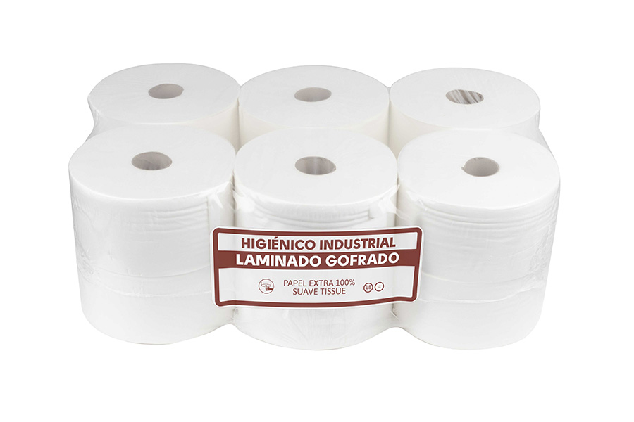 Higiénico Industrial Laminado Gofrado 240gr, 18uds