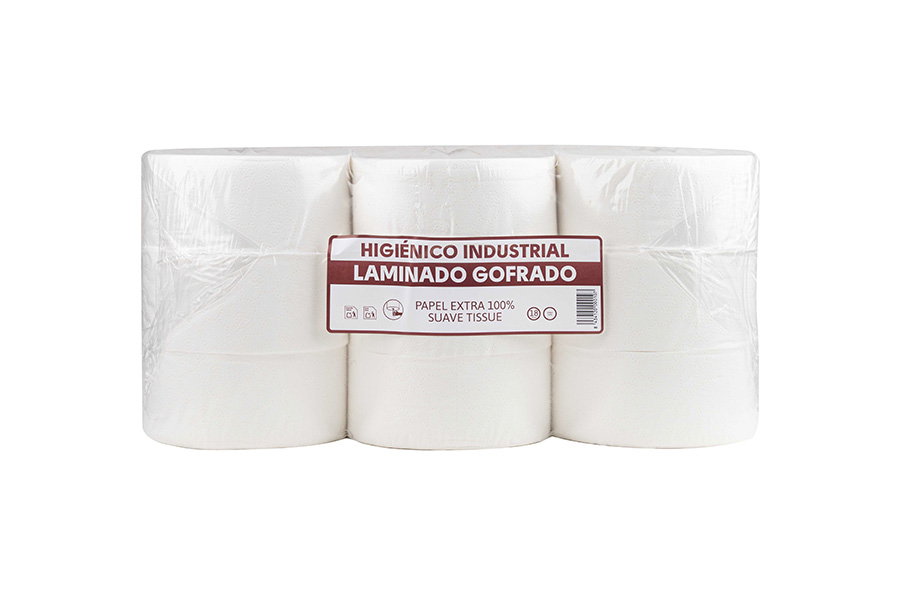 Higiénico Industrial Laminado Gofrado 240gr, 18uds