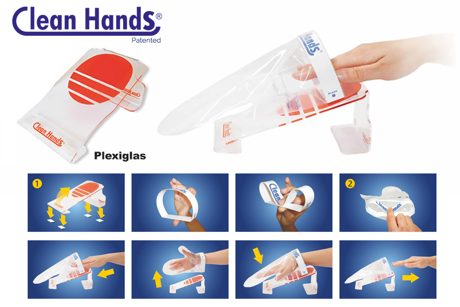 ; Base Sobremesa Plexiglas Clean Hands Kit