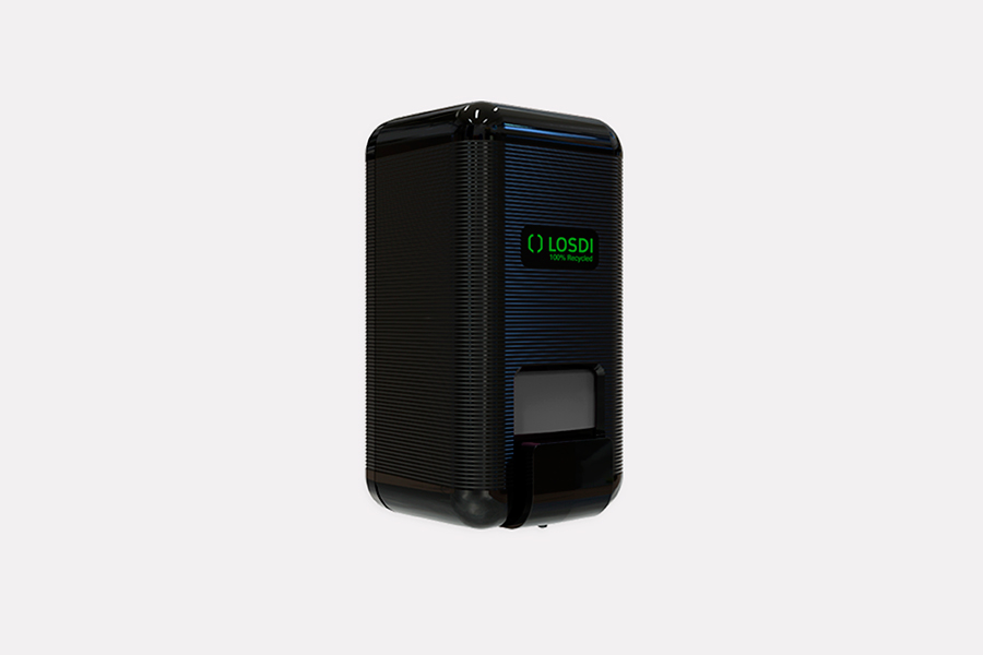 Dosificador Jabón Líquido Eco-Luxe Losdi Plástico Reciclado 1L Negro