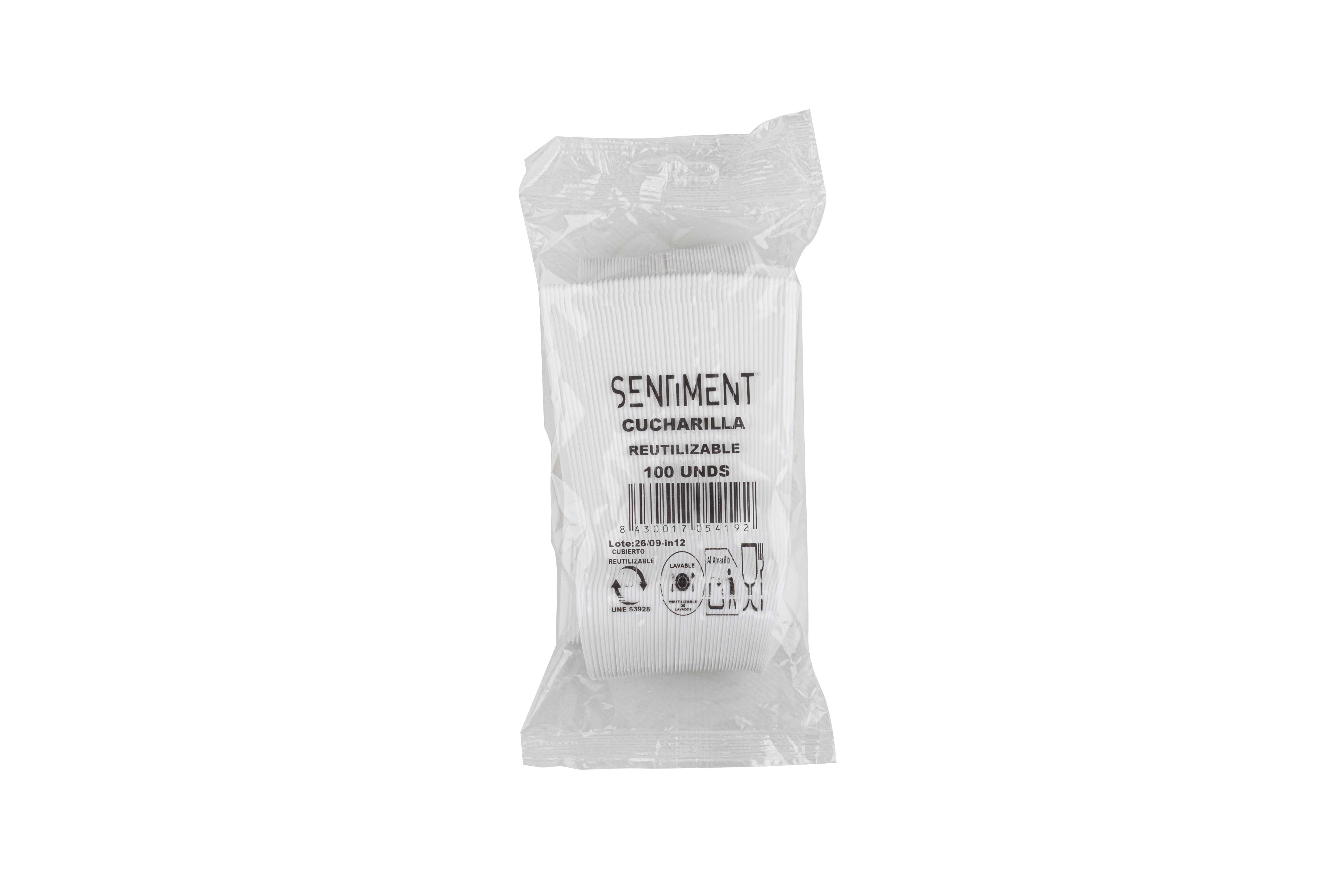 Cucharilla Reutilizable PS, 100uds x 20pq
